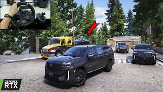 Robbing NEW RollsRoyce Spectre from MAFIA CONVOY in GTA 5  Cadillac Escalade V CONVOY Gameplay [upl. by Trin]