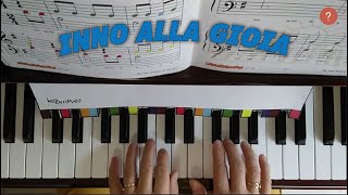 Inno alla gioia Esecuzione al pianoforte per principianti A mani unite e mani separate [upl. by Gant763]