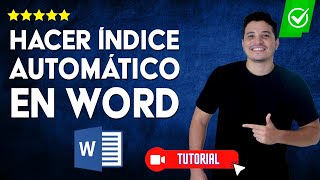 Cómo HACER un ÍNDICE AUTOMÁTICO en Word  ✅Pon numeración a tus títulos y páginas📖 [upl. by Rab]