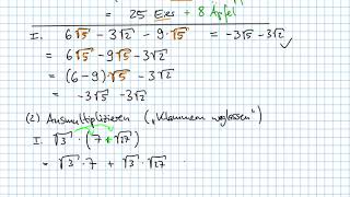 M08 Distributivgesetz bei Wurzeln [upl. by Eeima]