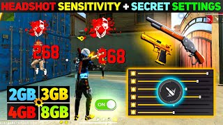 Free Fire Max Auto Headshot Trick 2024 Sensitivity  2gb 4gb 6gb Ram Headshot Sensitivity Setting [upl. by Notlef486]