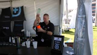 Insane Bartender Palm Beach Boat Show [upl. by Lyrak905]