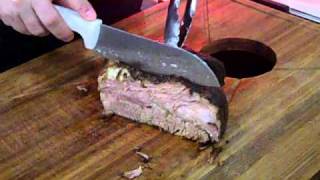 How To Slice A Brisket by SmokinTex [upl. by Anahsal]