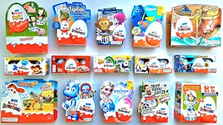 Old Kinder Surprise Eggs  Big unboxing  10 packs of 4 eggs and 5 of three 2009  2023 [upl. by Malva]