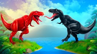 Dinosaur Fight  Red Spider T Rex Vs Black T Rex  Dinosaurs Battle In Jurassic World [upl. by Ashli]