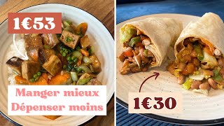 Manger avec 140€ par mois comment je compose mes repas  Idées repas rapides économiques et sains [upl. by Emanuel]