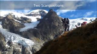 Rilievo 3D Laser Scanner Terrestre ghiacciaio Lys Riegl VZ4000 VdA 3d modeling of glacier [upl. by Nolyak49]