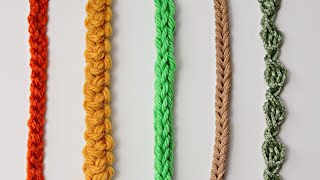 5 crochet cord ideas for your projects Crochet Tutorial [upl. by Nehgem]