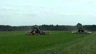 Dueling Mowers Fendt  Claas amp Pottinger [upl. by Eillod72]