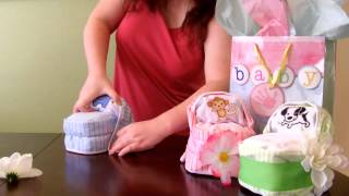 How to make a Diaper Cake Small Bassinet for baby shower [upl. by Rufus]