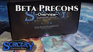 Sorcery TCG Beta Preconstructed Decks Overview [upl. by Asihtal351]