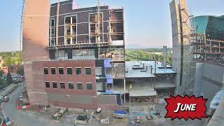 Carilion Crystal Spring Tower JuneJuly 2023 Time lapse [upl. by Helmut]