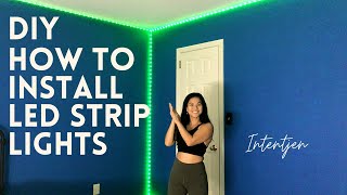 DIY How to Easily Install LED Strip Lights for Your Kids Bedroom [upl. by Philps]