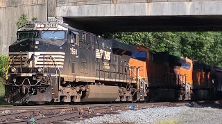 NS 7568 Leads 49A w BNSF Power Through Jeannette PA  9724 [upl. by Sophronia]