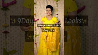 ✨💛Day 19 💛✨ navratri shortsvideo explore styling look saree divyavlogs day1 festival [upl. by Ahsenaj628]