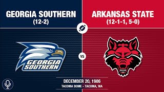 1986 IAA National Championship  Georgia Southern vs Arkansas State GS Radio [upl. by Nyvek49]