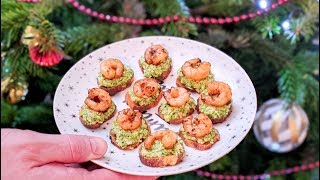 TOASTS A LA CRÈME DE BROCOLI ET AUX CREVETTES ÉPICÉES [upl. by Adnale261]