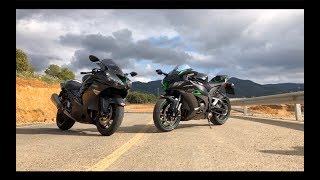 Kawasaki ZZR1400 vs Ninja ZX10R SE  Comparison Review  420hp And No Supervision [upl. by Archibald]