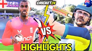 ENGLAND 🏴󠁧󠁢󠁥󠁮󠁧󠁿 VS AUSTRALIA 🇦🇺 T10 MATCH HIGHLIGHTS CRICKET 24 PS5 GAMEPLAY [upl. by Cirdec]