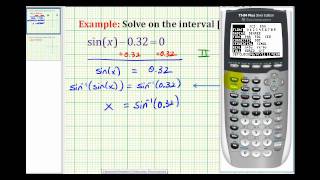 Ex Solve sinxa Using a Calculator positive a [upl. by Frasch]