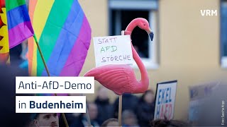 Demo gegen AfDWahlkampfveranstaltung in Budenheim [upl. by Wager]