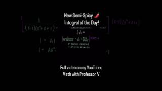 Integration tutorials partialfractiondecomposition mathwithprofessorv integrals [upl. by Nnylyma]