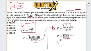 Um balão contendo gás Hélio está na temperatura ambiente  Questões de Física  Quantum X [upl. by Adeys205]