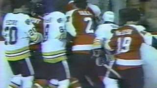 Paul Holmgren vs Terry OReilly Round 2 Mel Bridgman vs Mike Milbury Nov 4 1978 [upl. by Seaver]