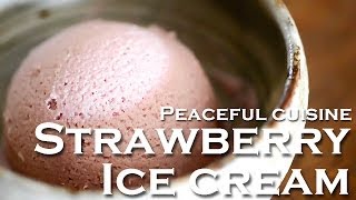 4 ingredients Strawberry Ice cream vegan ☆ イチゴのアイスクリーム [upl. by Aisirtap]