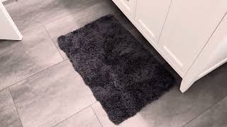 Buganda Microfiber Bathroom Rugs Shaggy Soft and Absorbent Non Slip Thick Plush Machine Washable [upl. by Nnaeilsel]