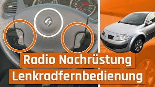 Renault Megane 20002009 Autoradio Nachrüstung Lenkradfernbedienung Bluetooth MP3  alles geht [upl. by Darwen]