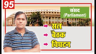 sansad ke satra sessions prorogation sitting adjournment dissolution  polity by krishna sir [upl. by Ytinav]