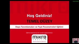 Mikro Yazılım Depo Tanımlamaları ve Fiyat Parametreleri Eğitimi [upl. by Brower]