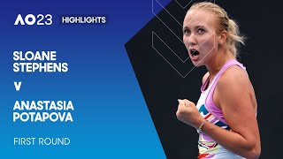 Sloane Stephens v Anastasia Potapova Highlights  Australian Open 2023 First Round [upl. by Citarella]