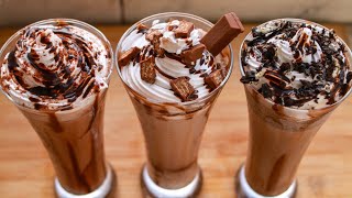 3 Milkshake Recipe  Chocolate Milkshake  Oreo Milkshake  Kitkat Milkshake [upl. by Ahsiret]