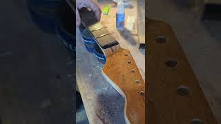 Installing Jescar gold Evo frets [upl. by Horbal863]