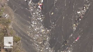 Footage of the Germanwings Flight 9525 crash site  Mashable [upl. by Levina580]