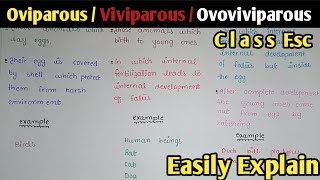 Oviparous  viviparous  Ovoviviparous  Class 12 Biology In Urdu Hindi [upl. by Landes624]