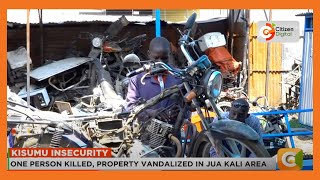 One person killed and property vandalized in Kisumu [upl. by Itsuj]