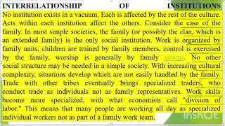 Interrelationship of Institutions [upl. by Fredette98]