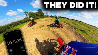 BACKYARD PIT BIKE TRACK BATTLES amp LAP TIMES [upl. by Macswan574]