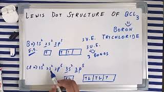 Lewis dot structure of BCl3  Boron trichloride lewis structure  Electron dot structure BCl3 [upl. by Foster]