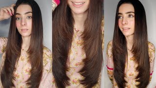 Long layers haircut at home  Step by step long layered haircut tutorial [upl. by Nae]