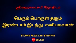 பெரும் பொருள் தரும் இரண்டாம் இடத்து சனிபகவான்  Sri Mahalakshmi Jothidam  Tamil Astrology [upl. by Nydia]