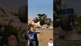 🤯Zach King￼monster truck magic￼ videoshortsmagictricksmonstertruckzachking [upl. by Adnirb801]