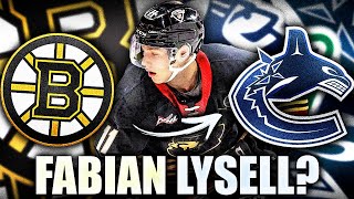 Canucks WANT FABIAN LYSELL From Bruins Price For JT Miller Conor Garland NHL Trade Rumours amp News [upl. by Ayoras]