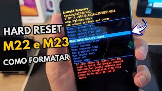 HARD RESET SAMSUNG GALAXY M22 e M23 ANDROID 11 e 12  COMO FORMATAR SAMSUNG GALAXY M23 e M22 [upl. by Nathanial]