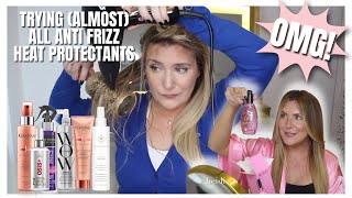 I TRIED 17 ANTI FRIZZ HEAT PROTECTANTS AND THIS HAPPENED hairhacks hairtips [upl. by Pitzer]