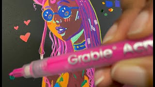 Drawing with Grabie Markers Review [upl. by Eilla]