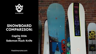 Snowboard Comparison Capita DOA vs Salomon Huck Knife [upl. by Eanod]